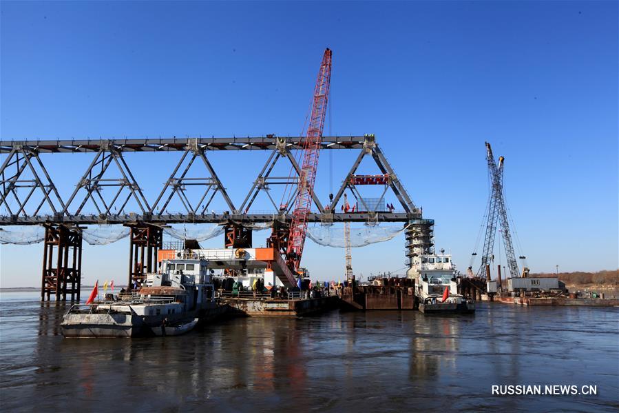 Завершены основные работы по строительству китайского участка железнодорожного моста Тунцзян - Нижнеленинское