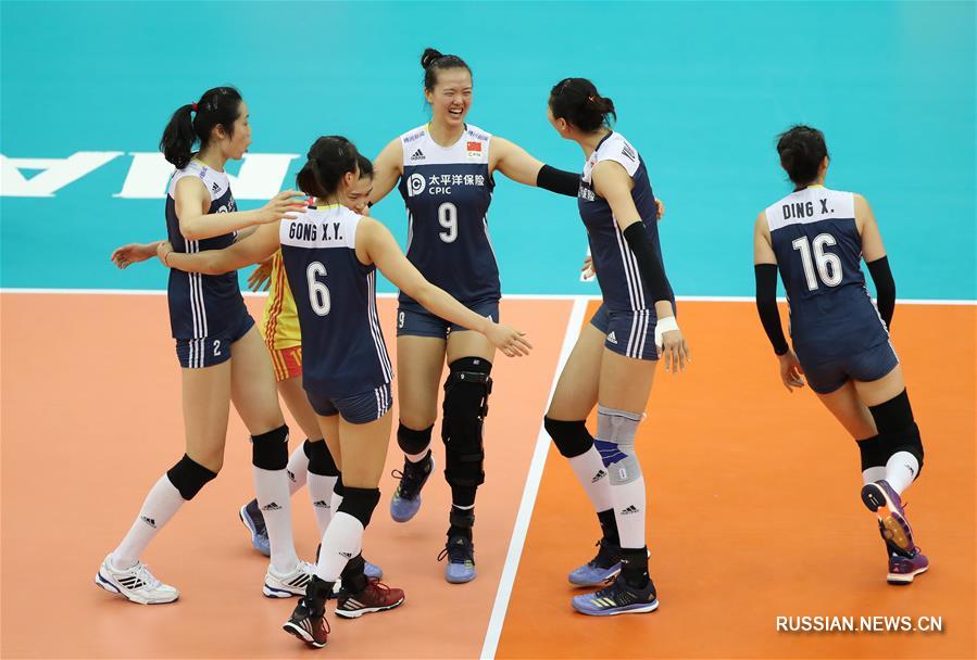 Волейболистки сборной Китая обыграли команду США