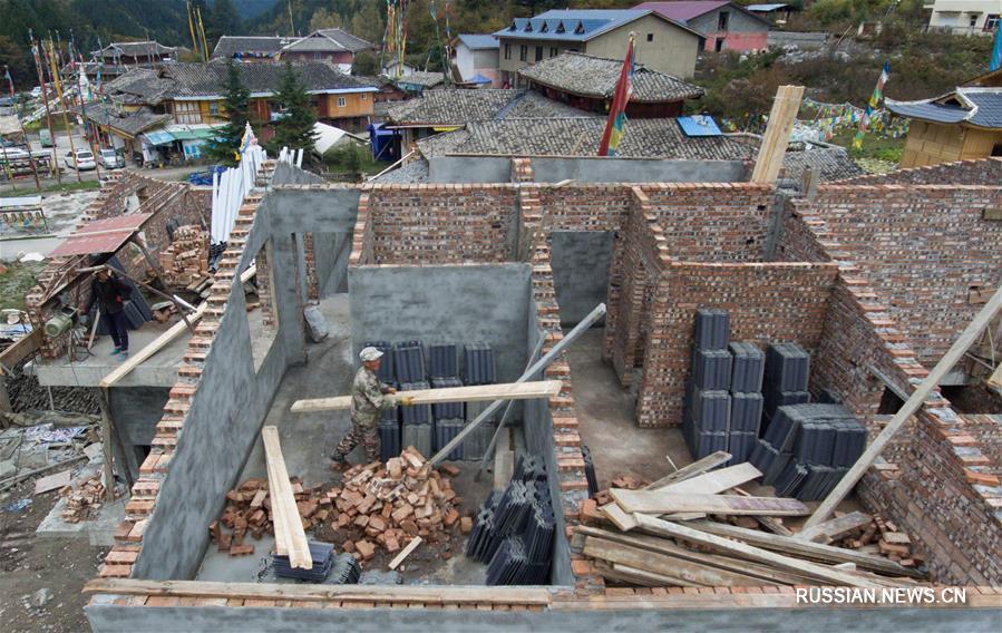 Восстановление ландшафтной зоны Цзючжайгоу после землетрясения 