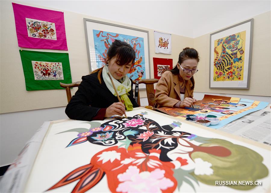 Народное искусство способствует развитию сельского туризма на северо-западе Китай