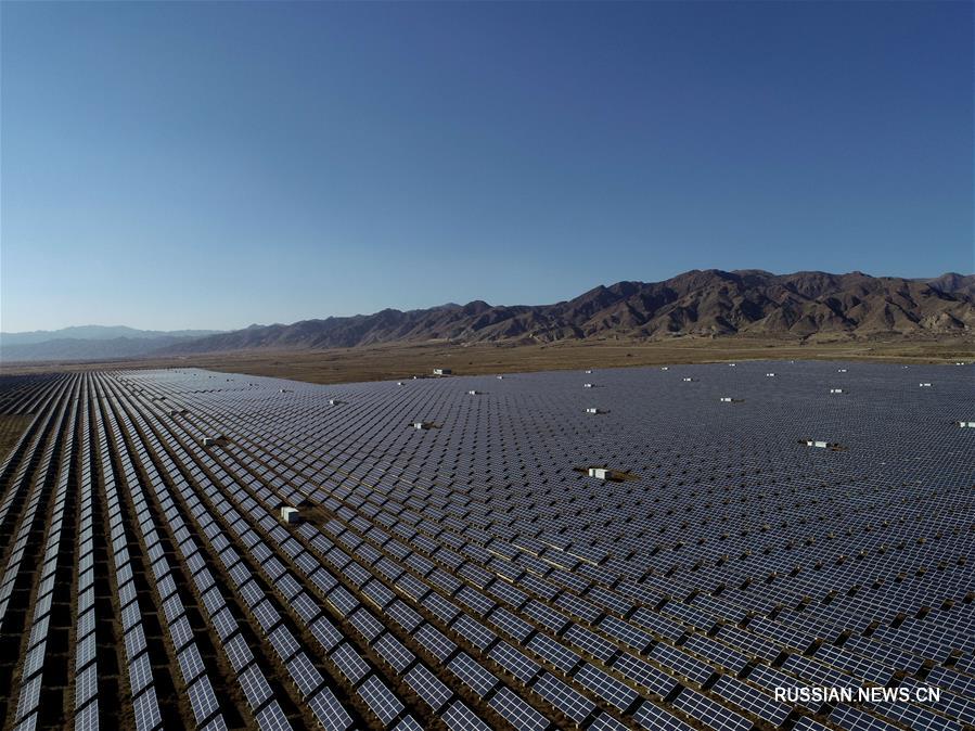 Солнечная электростанция мощностью 40 мегаватт в провинции Шаньси