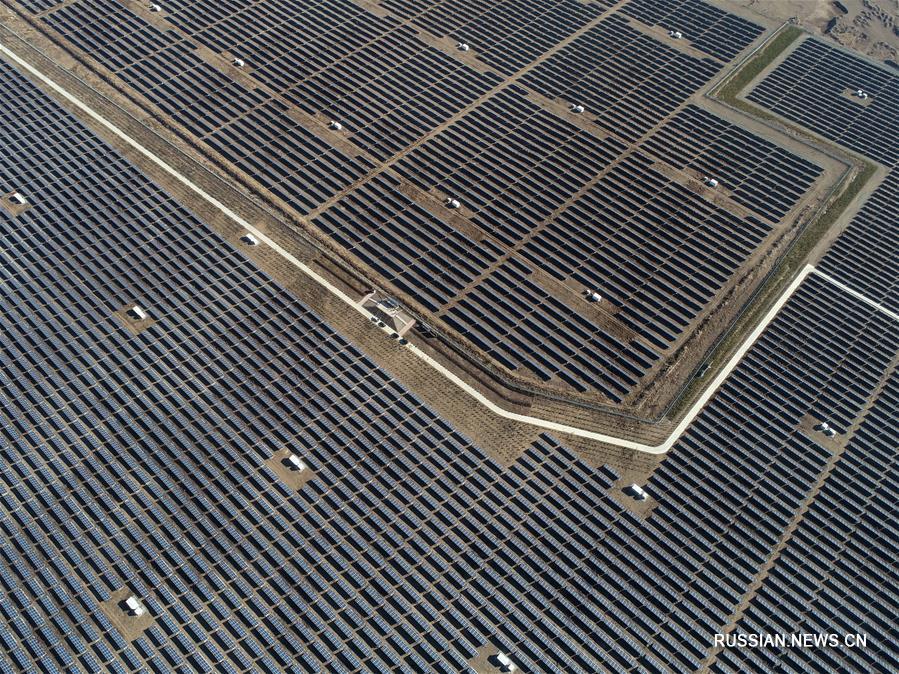Солнечная электростанция мощностью 40 мегаватт в провинции Шаньси