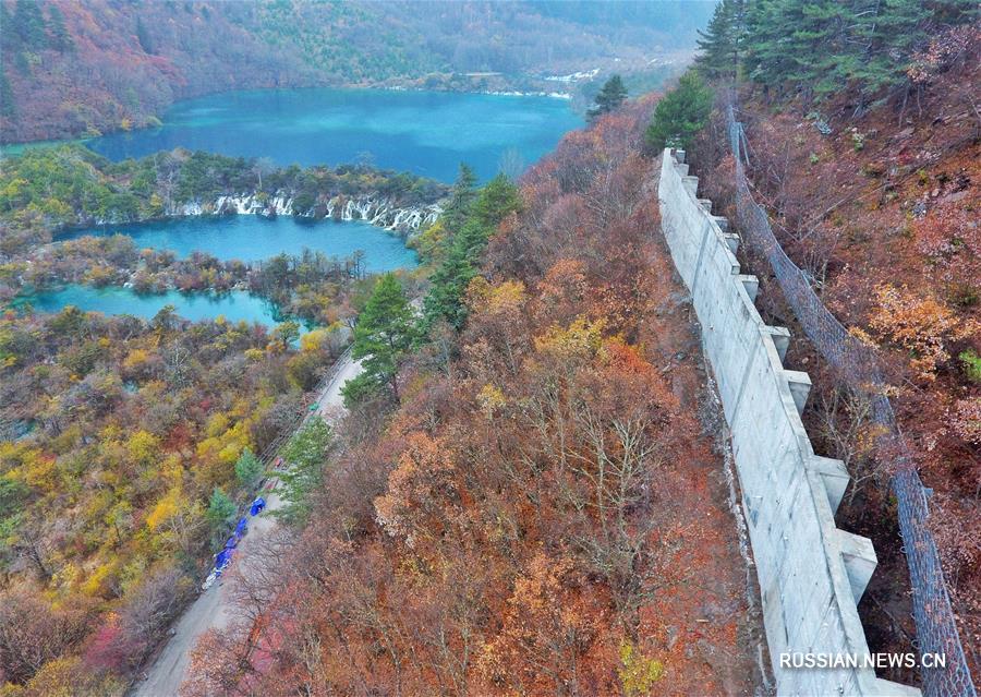Восстановление природного парка Цзючжайгоу после землетрясения