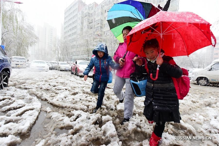 Снегопады в провинции Хэйлунцзян
