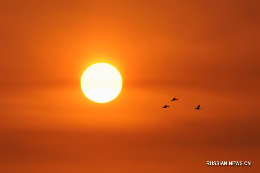 Восход солнца в районе Байяндянь 