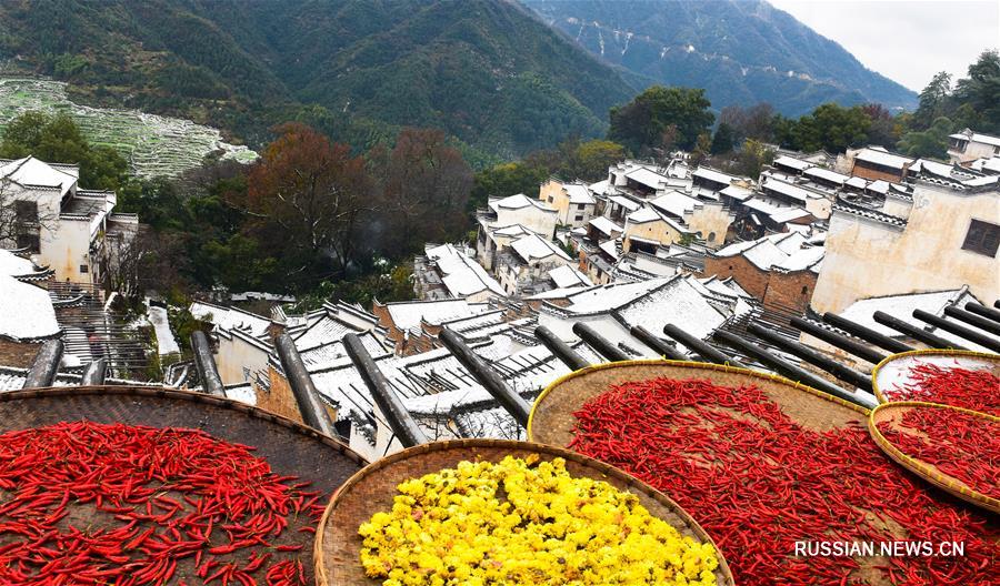 Снежный пейзаж в Китае