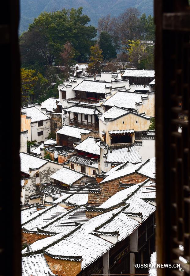 Снежный пейзаж в Китае