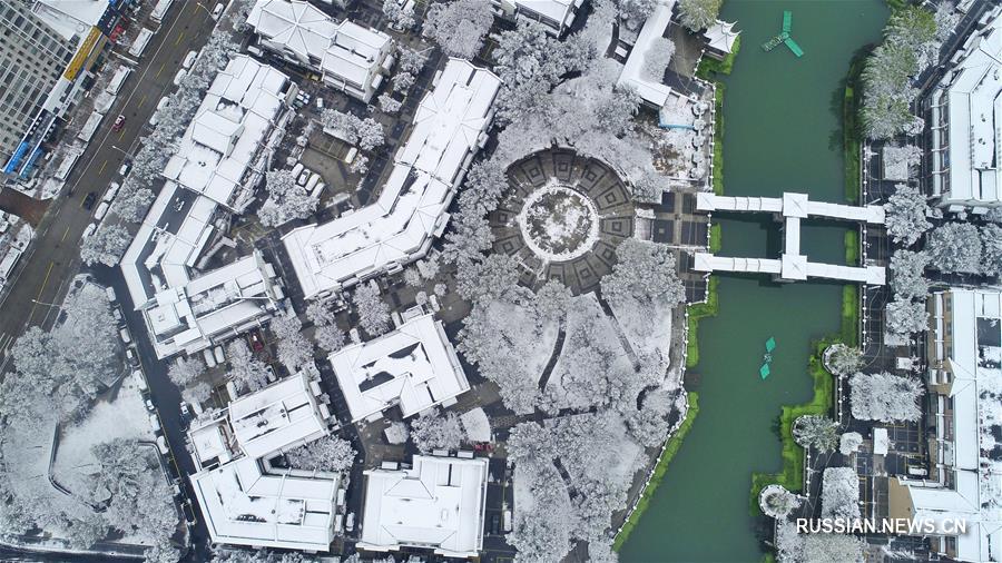 Снежный пейзаж в Китае