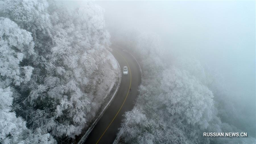 Снежный пейзаж в Китае