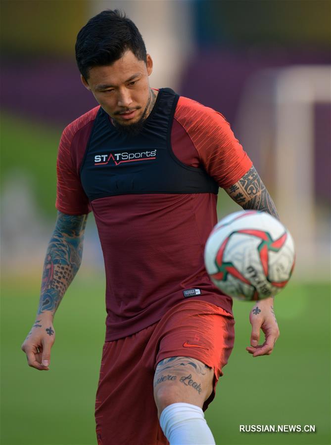 Китайская национальная мужская сборная ведет в Дохе подготовку к Чемпионату Азии по футболу 