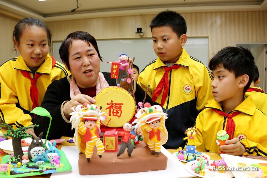 Символ наступающего года в поделках детей из провинции Шаньдун
