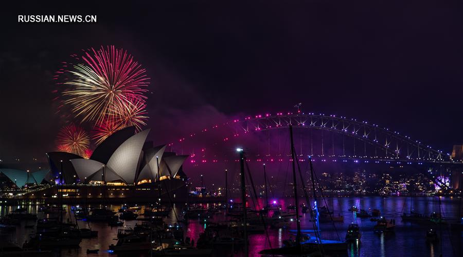 Новогодний фейерверк в Сиднее