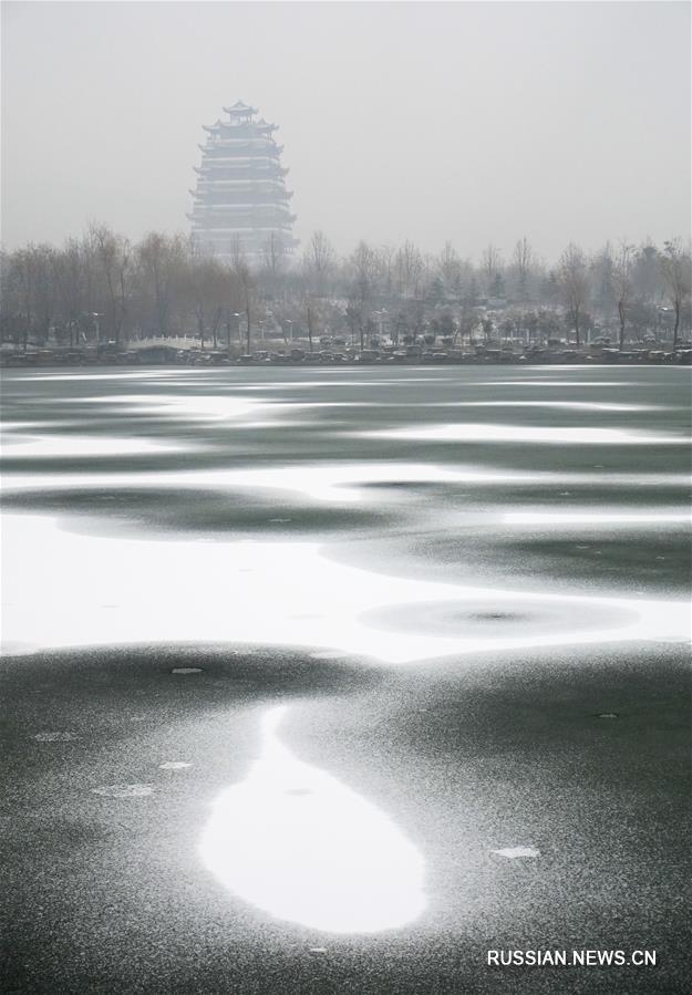 Снегопады на юге провинции Шаньдун