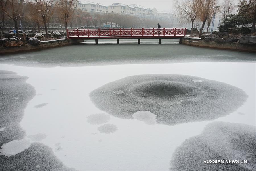 Снегопады на юге провинции Шаньдун