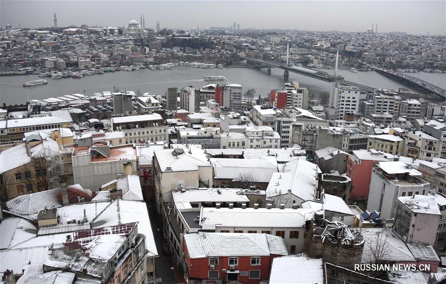 Стамбул после снегопада