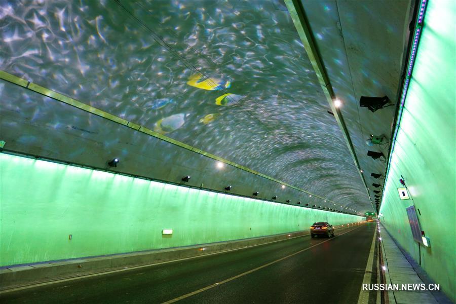 Скоростной автомобильный тоннель в Гуйчжоу получил "подводное" оформление