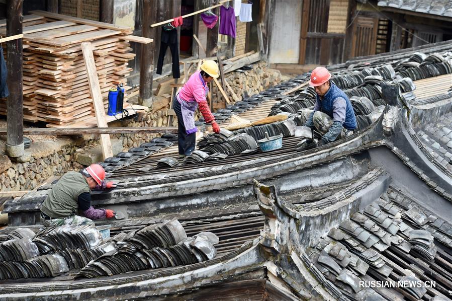Реконструкция традиционных глинобитных крепостей в провинции Фуцзянь