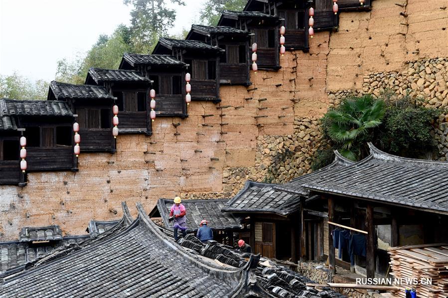 Реконструкция традиционных глинобитных крепостей в провинции Фуцзянь