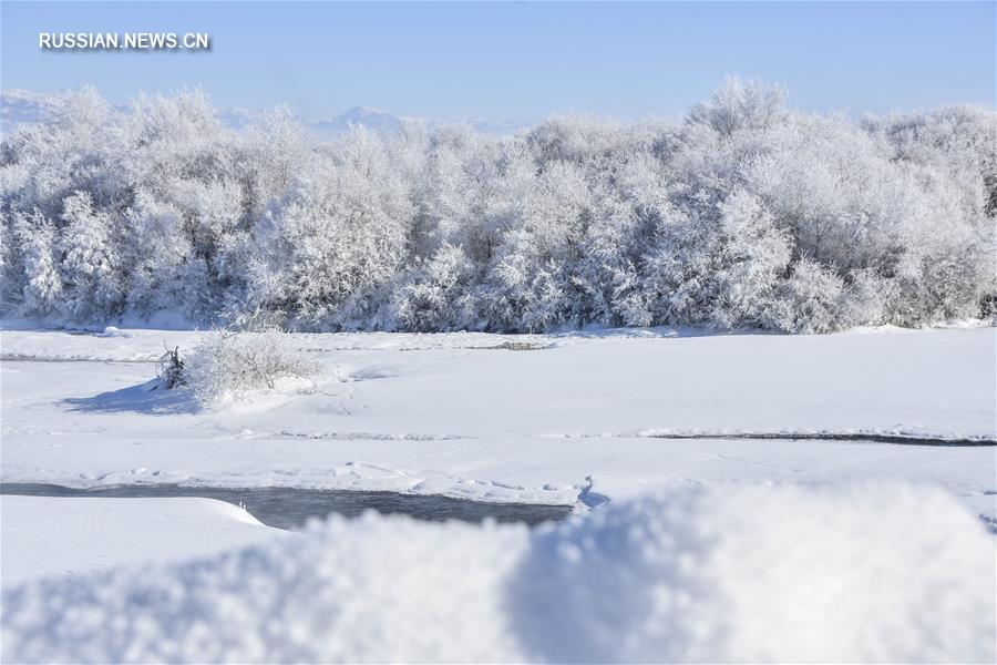 Зима в уезде Чжаосу Синьцзяна