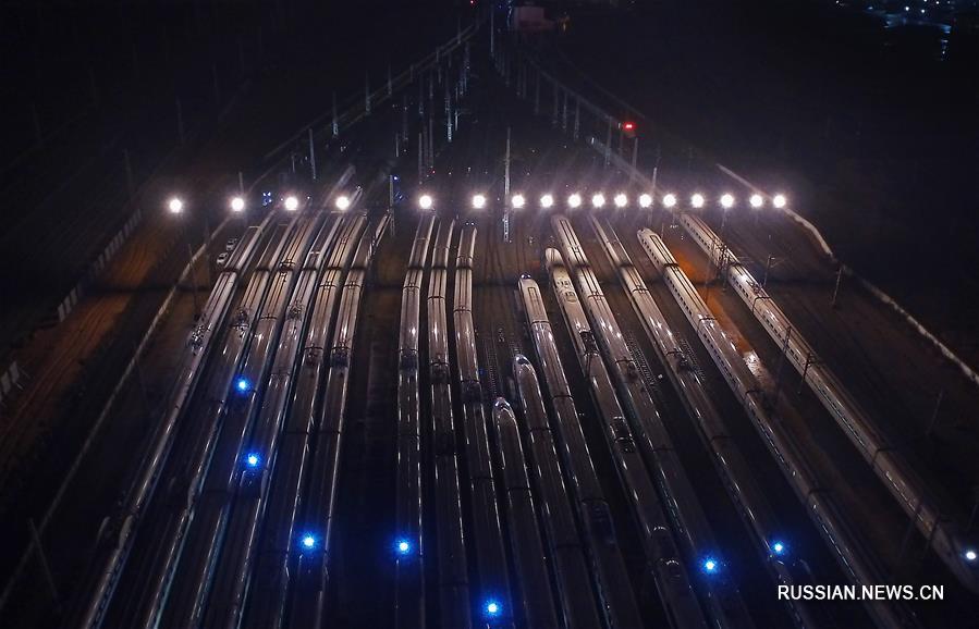 Наньчанские высокоскоростные поезда в полной готовности накануне "чуньюня"