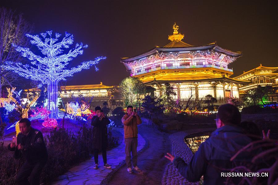 Праздничные огни в Сянъяне