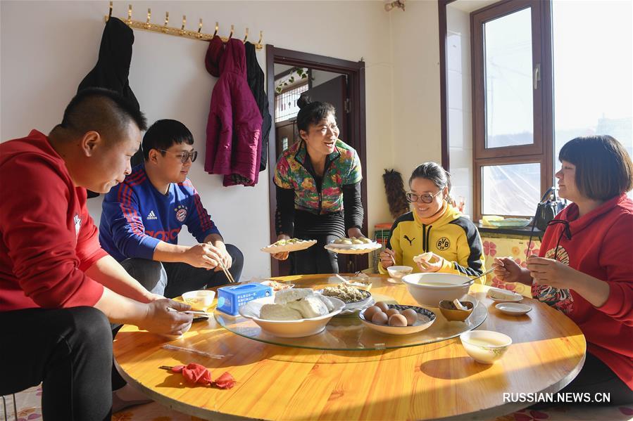Зима в городе Шулань на северо-востоке Китая