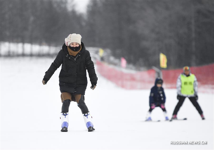 Зима в городе Шулань на северо-востоке Китая