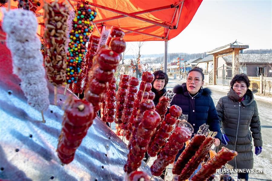 Зима в городе Шулань на северо-востоке Китая