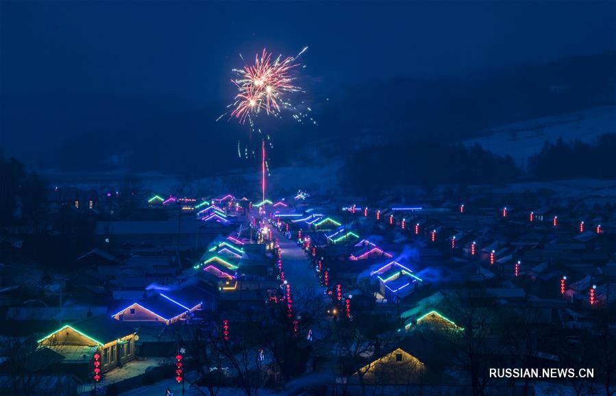 Зима в городе Шулань на северо-востоке Китая