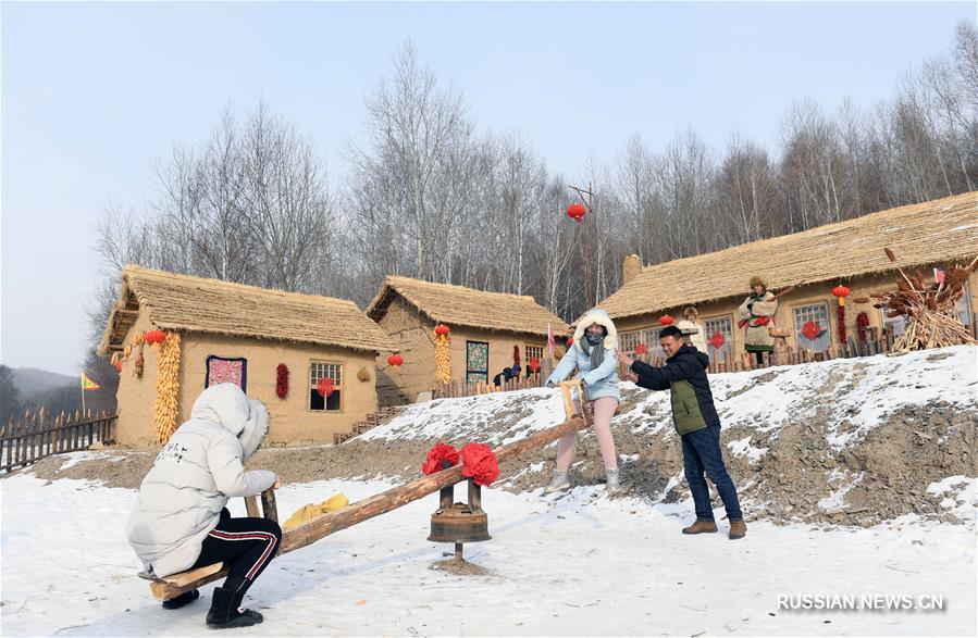 Зима в городе Шулань на северо-востоке Китая