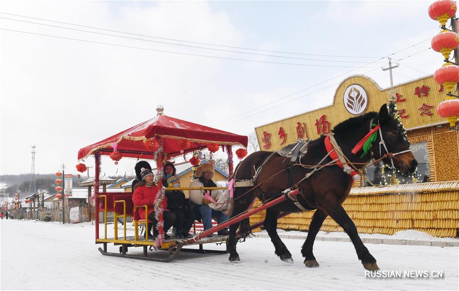 Зима в городе Шулань на северо-востоке Китая