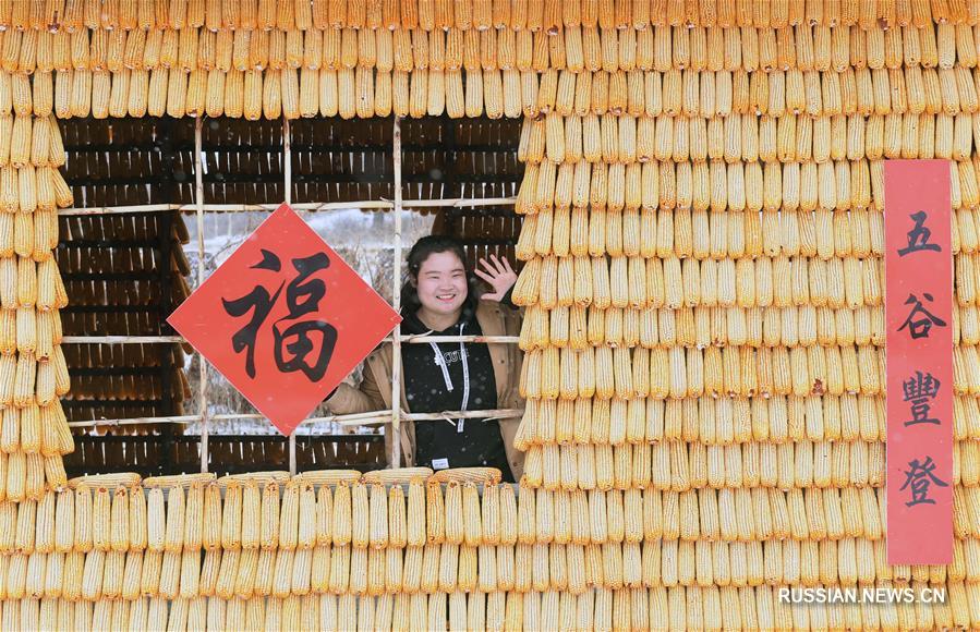 Зима в городе Шулань на северо-востоке Китая