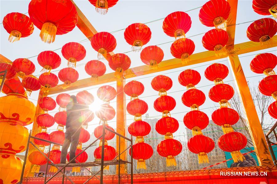 Красные фонарики -- новогоднее настроение в Китае