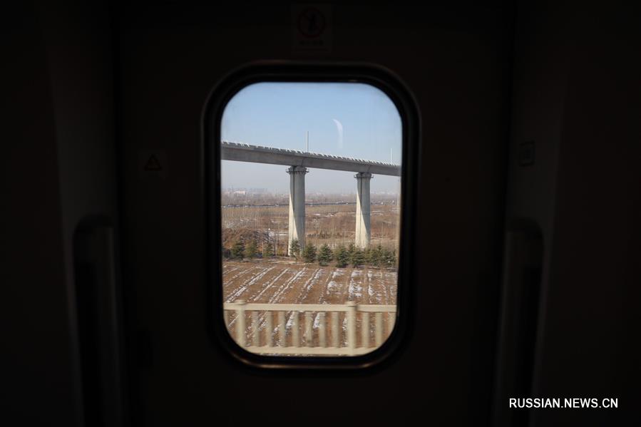 Путешествие из холодной зимы в теплую весну на высокоскоростном поезде