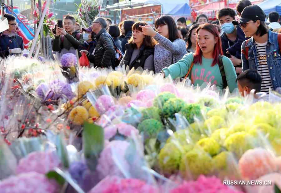 Новогодние цветочные рынки в САР Сянган