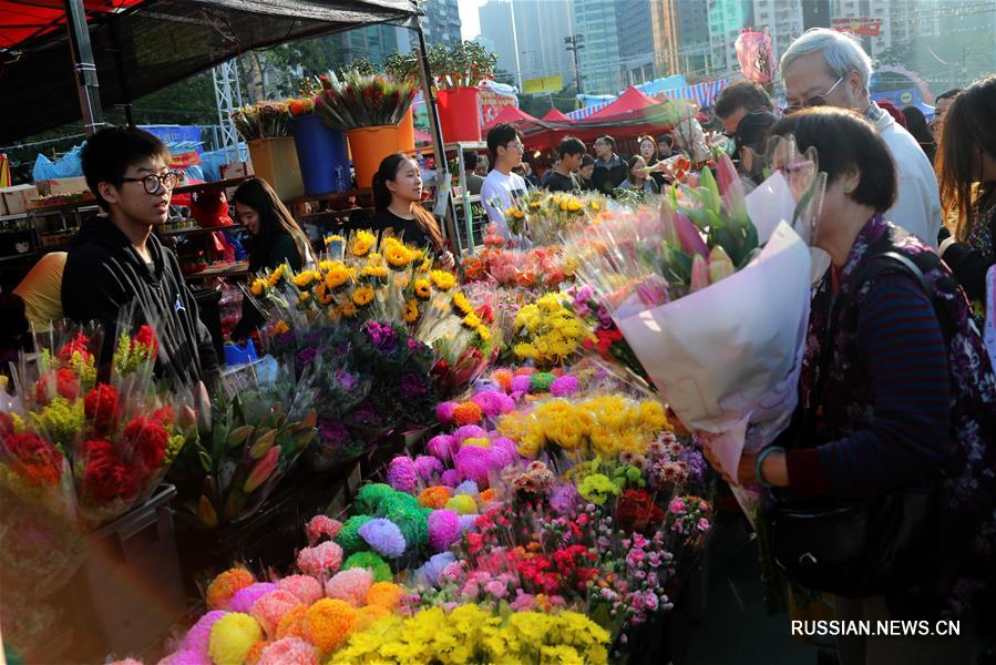 Новогодние цветочные рынки в САР Сянган