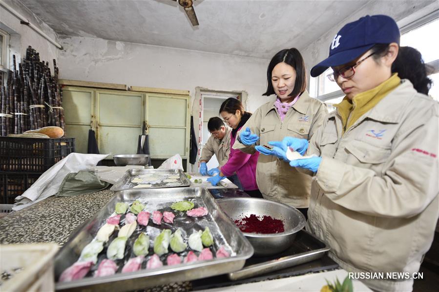 "Пельменями" из овощей и фруктов угостили животных в зоопарке города Тяньцзинь