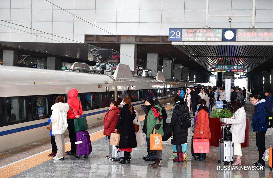 За праздничную неделю китайские железные дороги перевезли 60,3 млн пассажиров