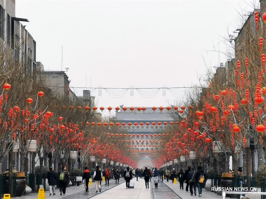 День на улице Цяньмэнь в Пекине