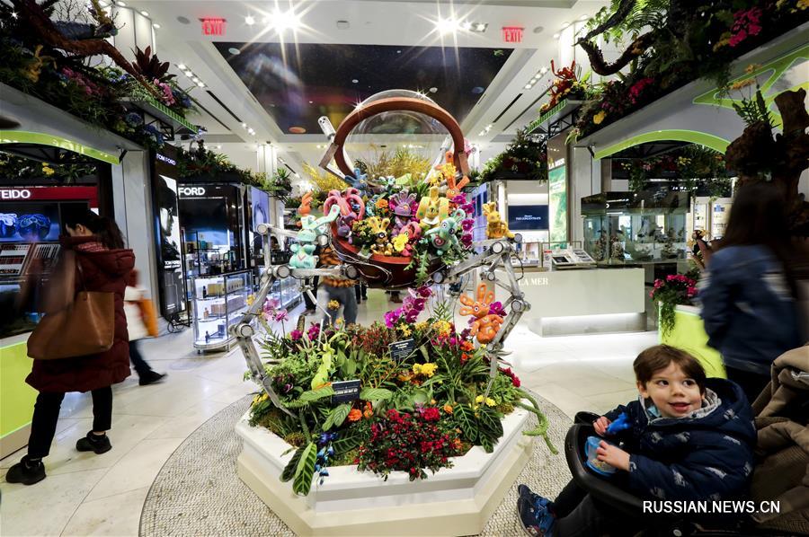 Цветочная выставка Macy's Flower Show в Нью-Йорке 