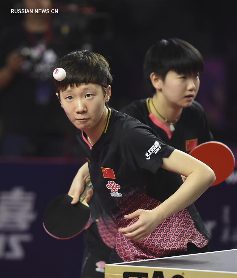 Китаянки Сунь Инша и Ван Маньюй выиграли турнир ITTF world tour в Дохе в женском парном разряде