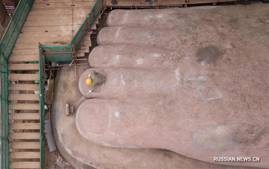 В провинции Сычуань вновь можно увидеть скульптуру Лэшаньского Будды