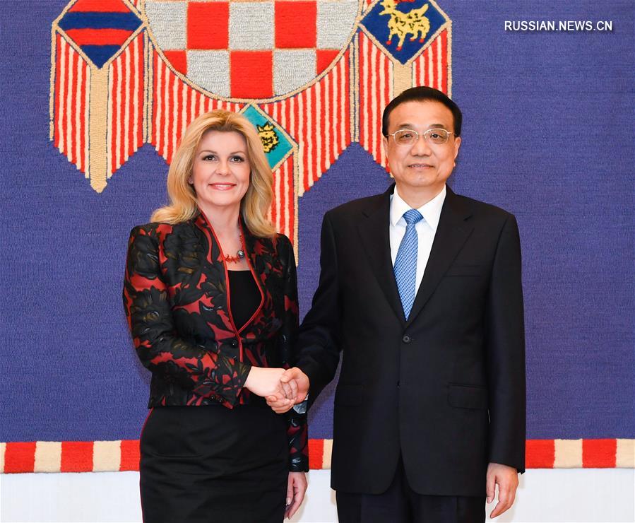 Ли Кэцян встретился с президентом Хорватии К. Грабар-Китарович
