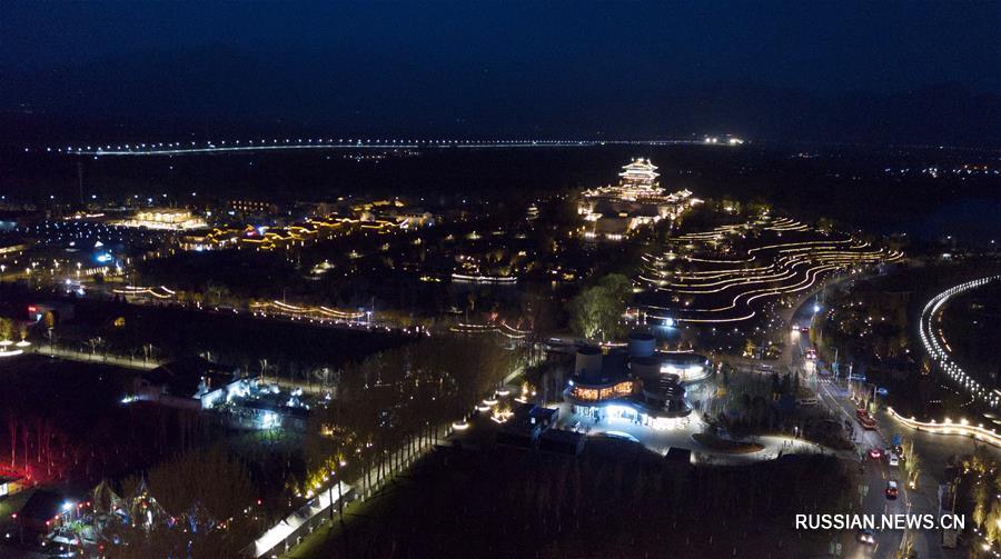 Всемирная выставка садово-паркового искусства-2019 в Пекине с высоты птичьего полета