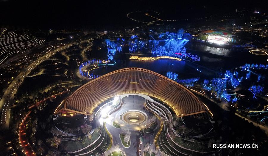 Всемирная выставка садово-паркового искусства-2019 в Пекине с высоты птичьего полета