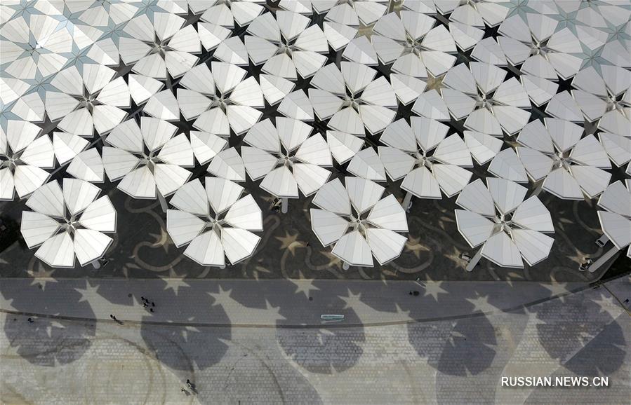 Всемирная выставка садово-паркового искусства-2019 в Пекине с высоты птичьего полета