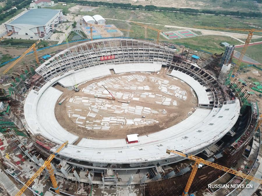 Благодаря помощи КНР завершено строительство несущей конструкции государственного спортивного стадиона Камбоджи