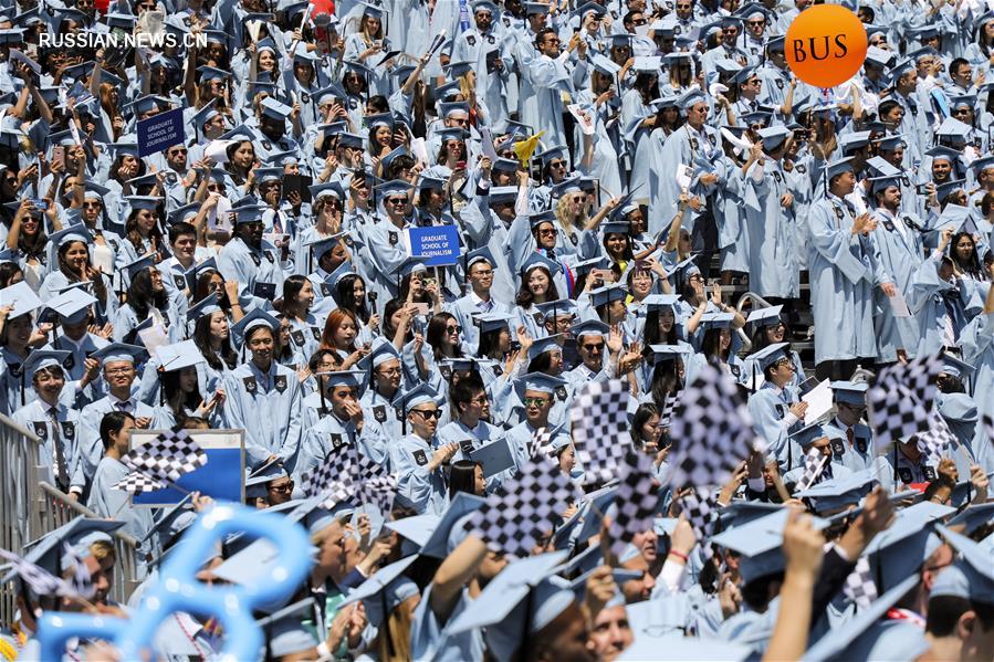 В Колумбийском университете прошла выпускная церемония 2019 года