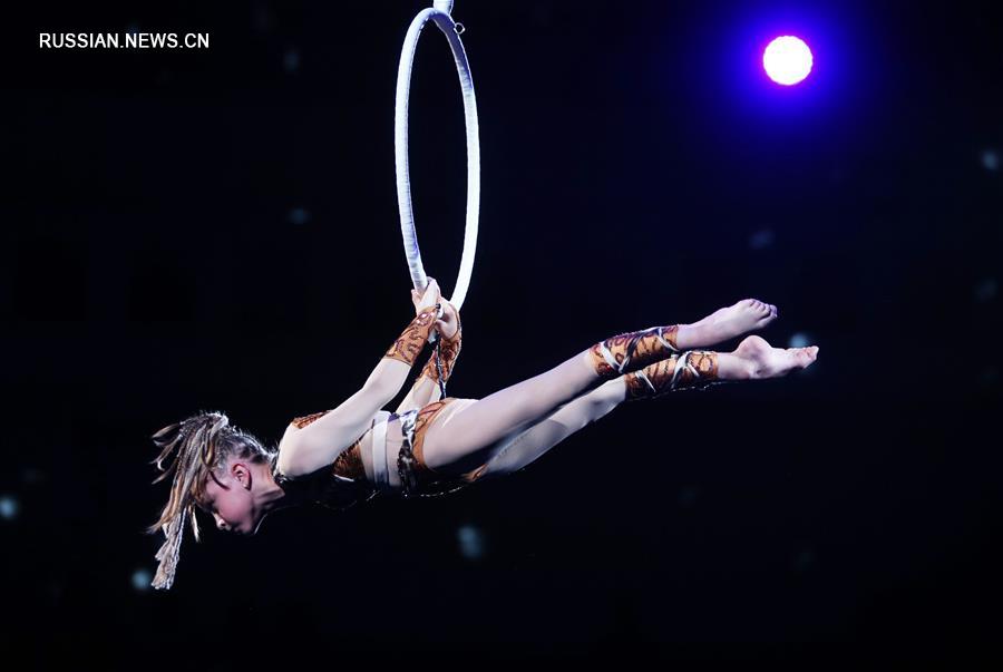 Акробаты из Китая принимают участие в международном фестивале циркового искусства в Киеве