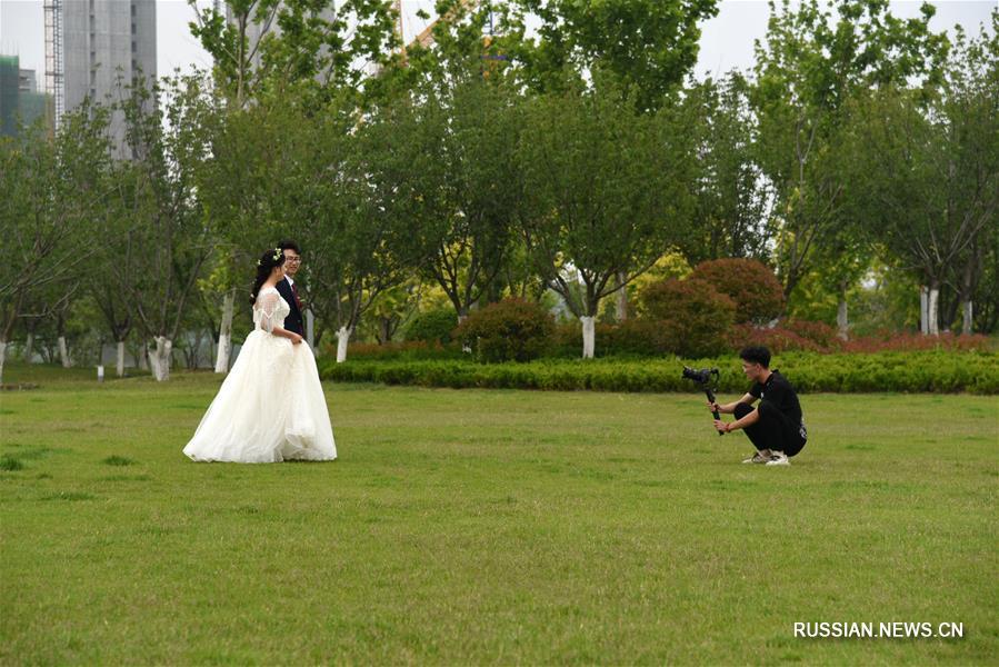 Болото превратилось в озеро "Цветов вишни" на востоке Китая